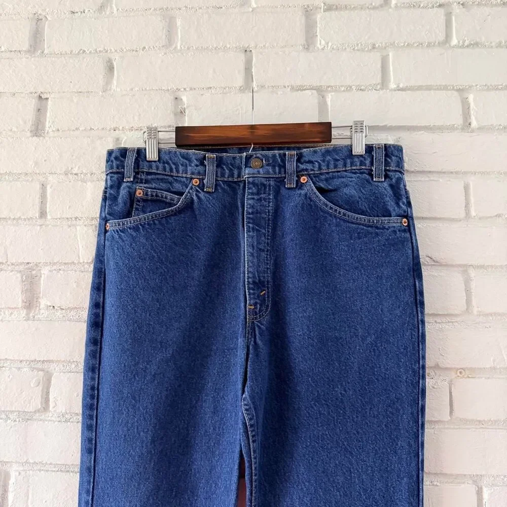 Vintage 1989 Levi’s 517 Orange Tab Bootcut Made in USA Dark Wash Jeans 36 x 32